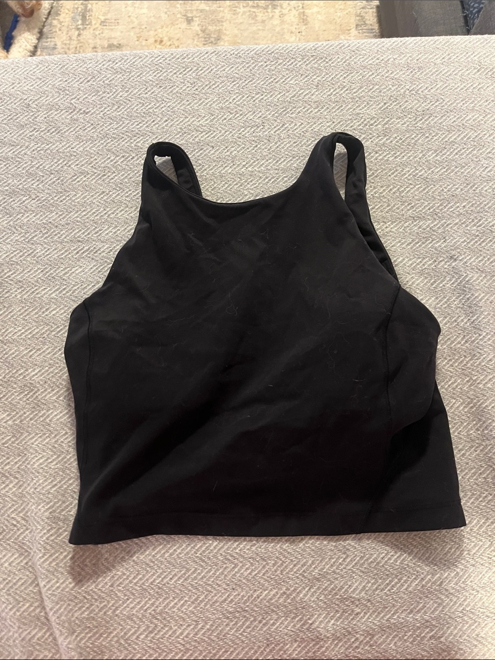 lululemon athletica Black High-Neck Crop Tank